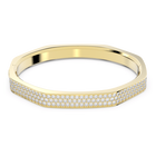 Dextera bangle, Octagon shape, White, Gold-tone plated