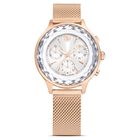 Nova Chrono watch, Swiss Made, Metal bracelet, Rose gold tone, Rose gold-tone finish