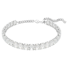 Millenia choker, Octagon cut, White, Rhodium plated