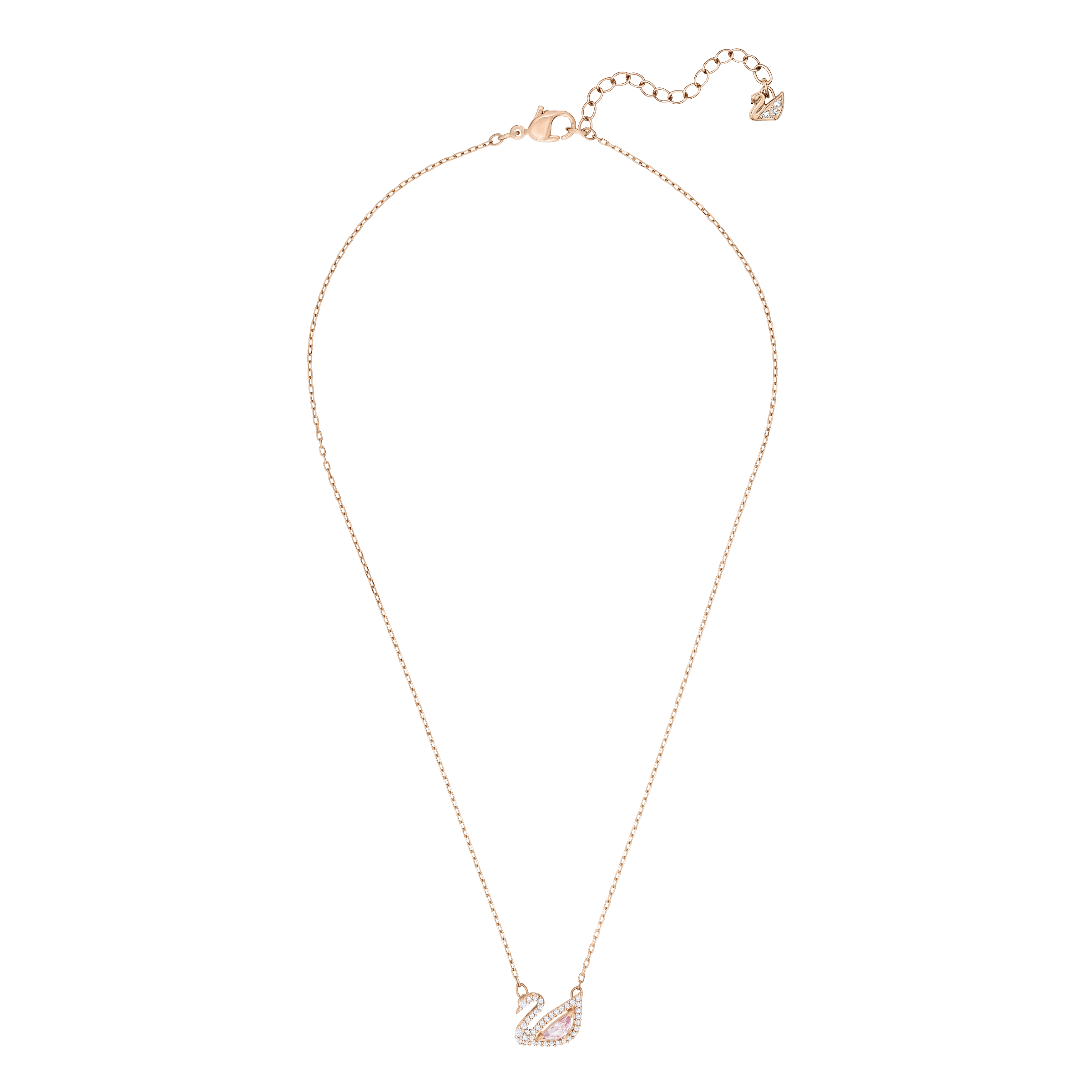 Buy Swarovski Dazzling Swan Necklace, Multi-colored, Rose gold plating ...